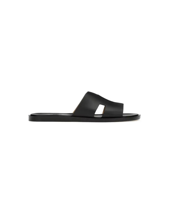 Hermes Lzmir Calfskin Sandal (Black)