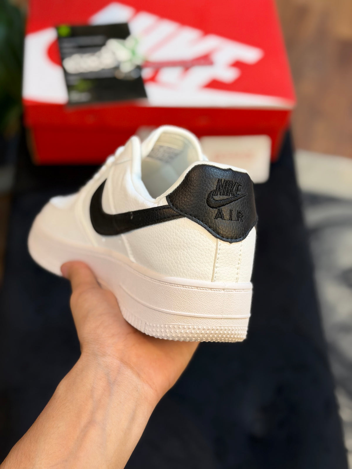Nike Air Force 1  ( Black Swoosh )