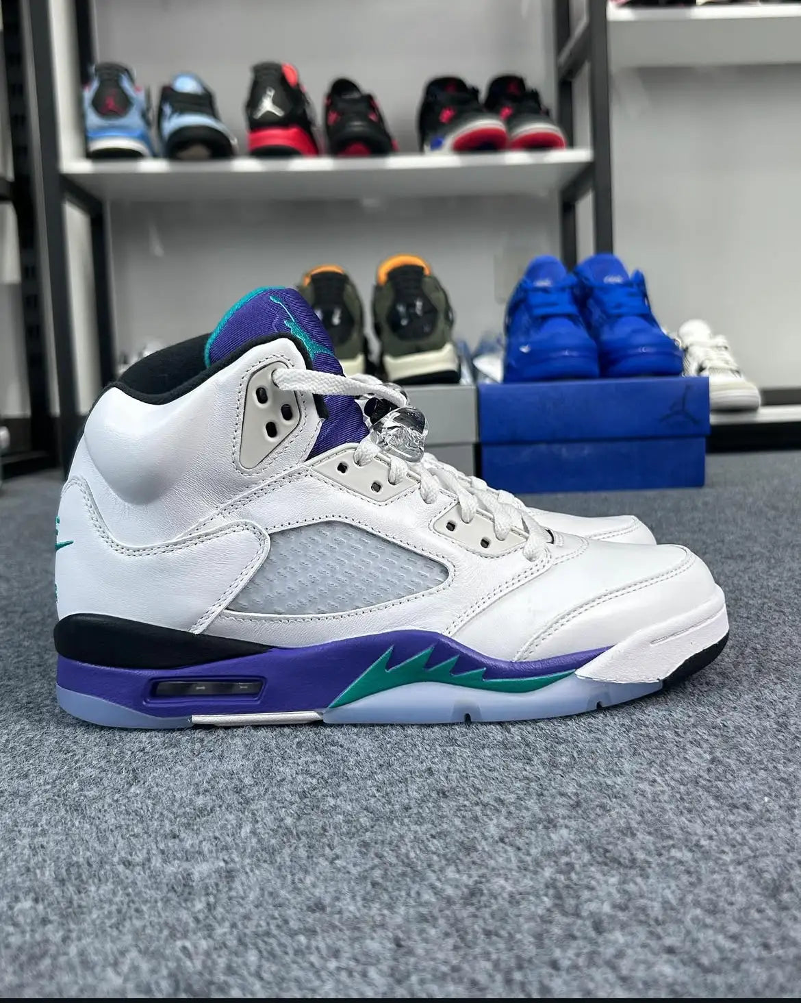 Jordan 5s White And Purple ( PREMIUM ) 🔥