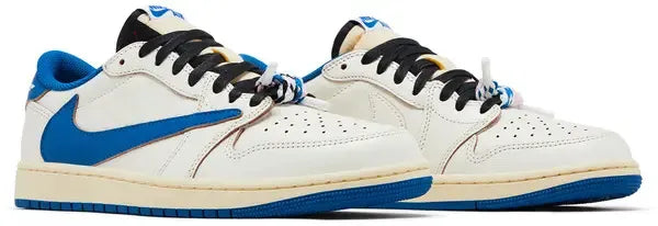Jordan 1 Low X Travis Scott Fragment Sail Military Blue ( Premium Quality)