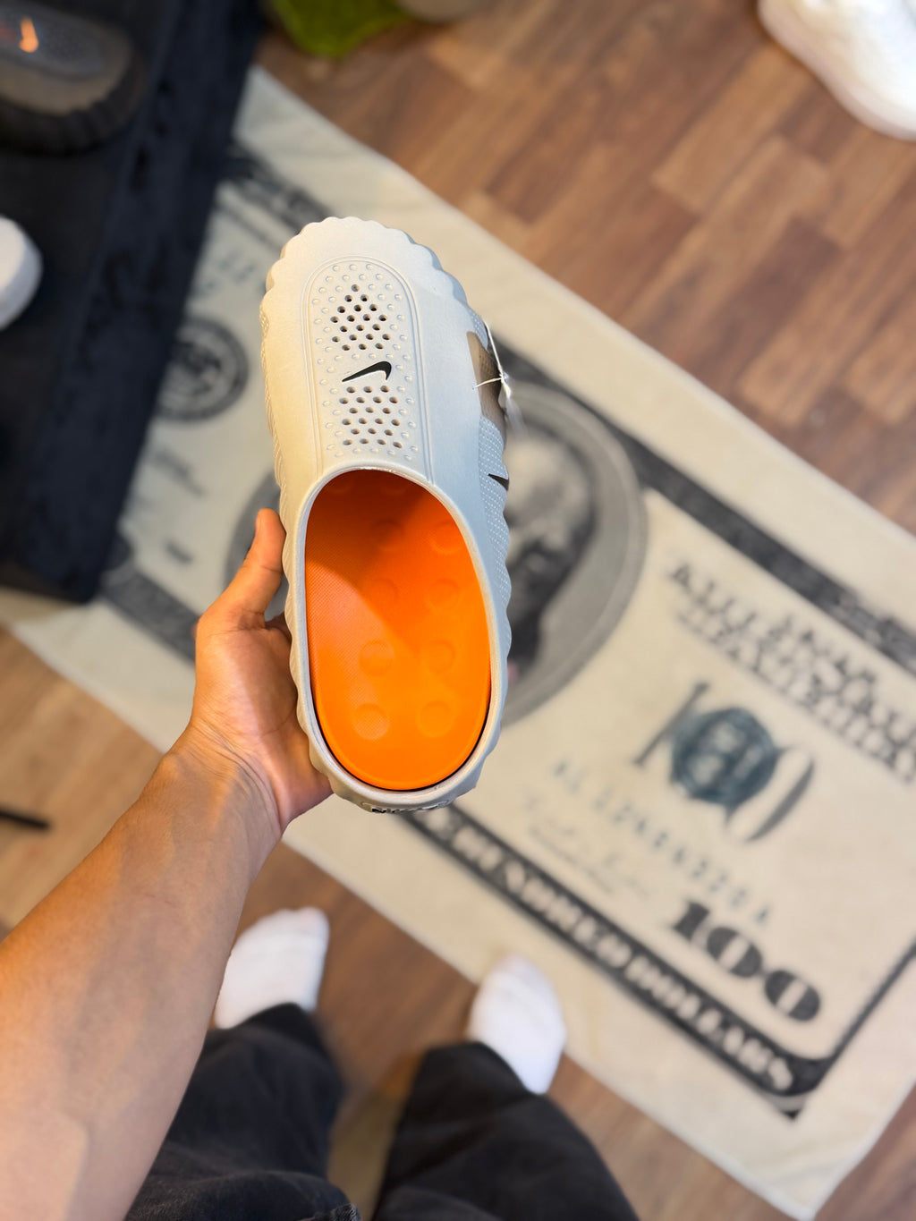 Nike Mind 001 Slide ( Grey/Orange )