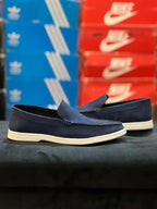 LORO PIANA Summer Walk Suede Loafers (Navy Blue) ( Standard Batch )