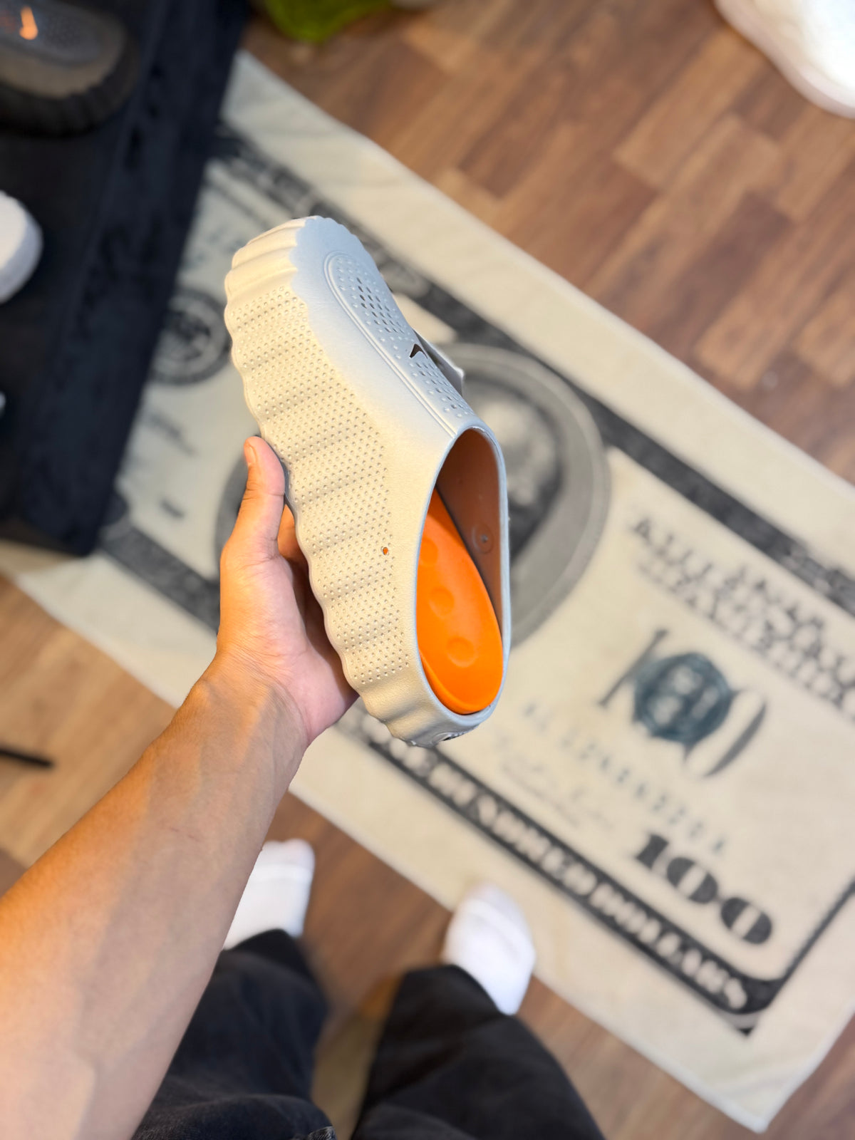 Nike Mind 001 Slide ( Grey/Orange )