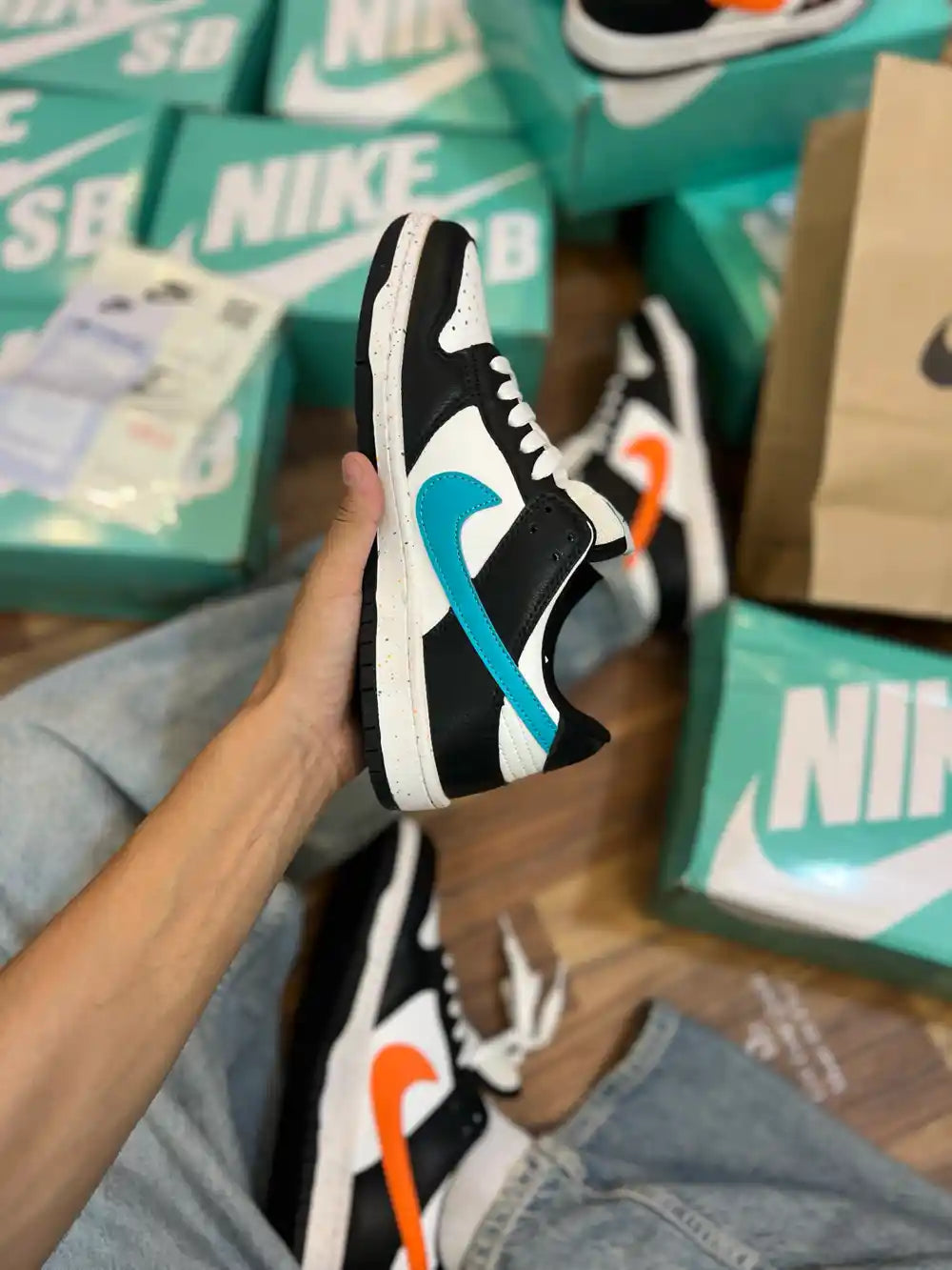 Nike Dunk low ‘Multiple Swooshes’ (Washed Teal )