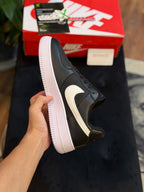 Nike Air Force 1 Black ( White Swoosh )