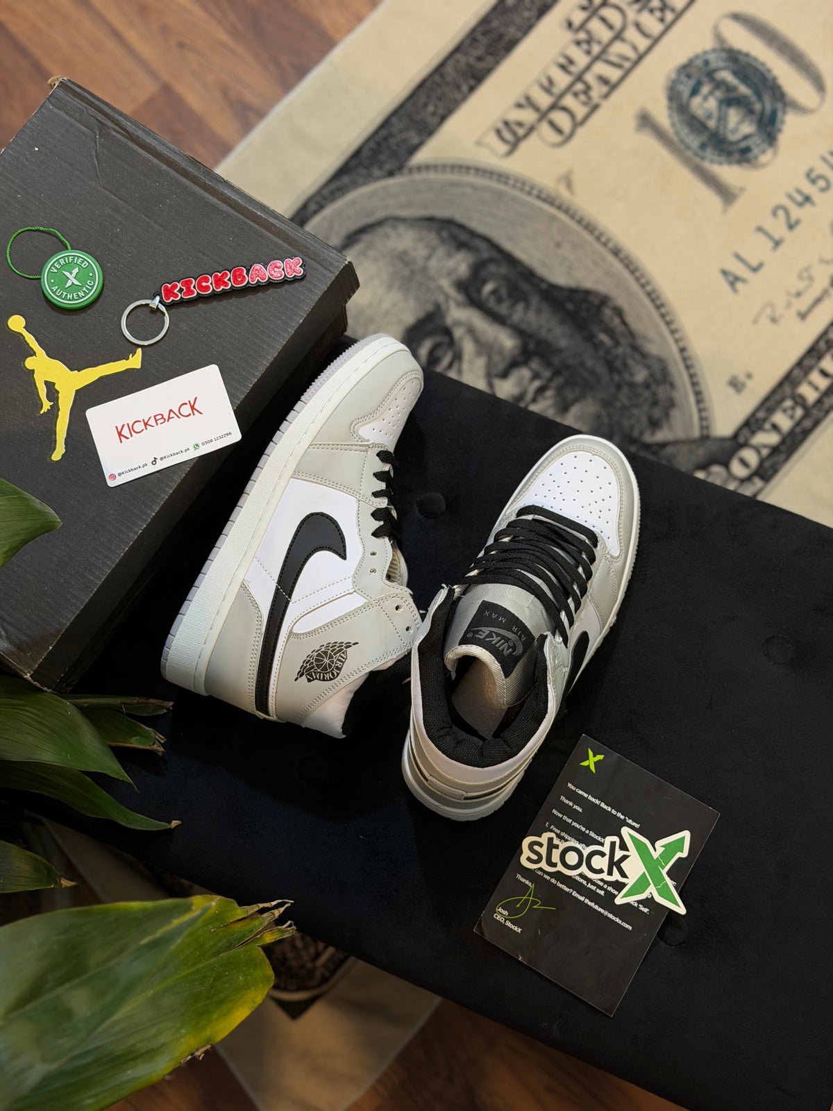 Jordan 1 High ( Smoke Grey) ( Premium Packing)