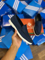 LORO PIANA Summer Walk Suede Loafers (Navy Blue) ( Standard Batch )