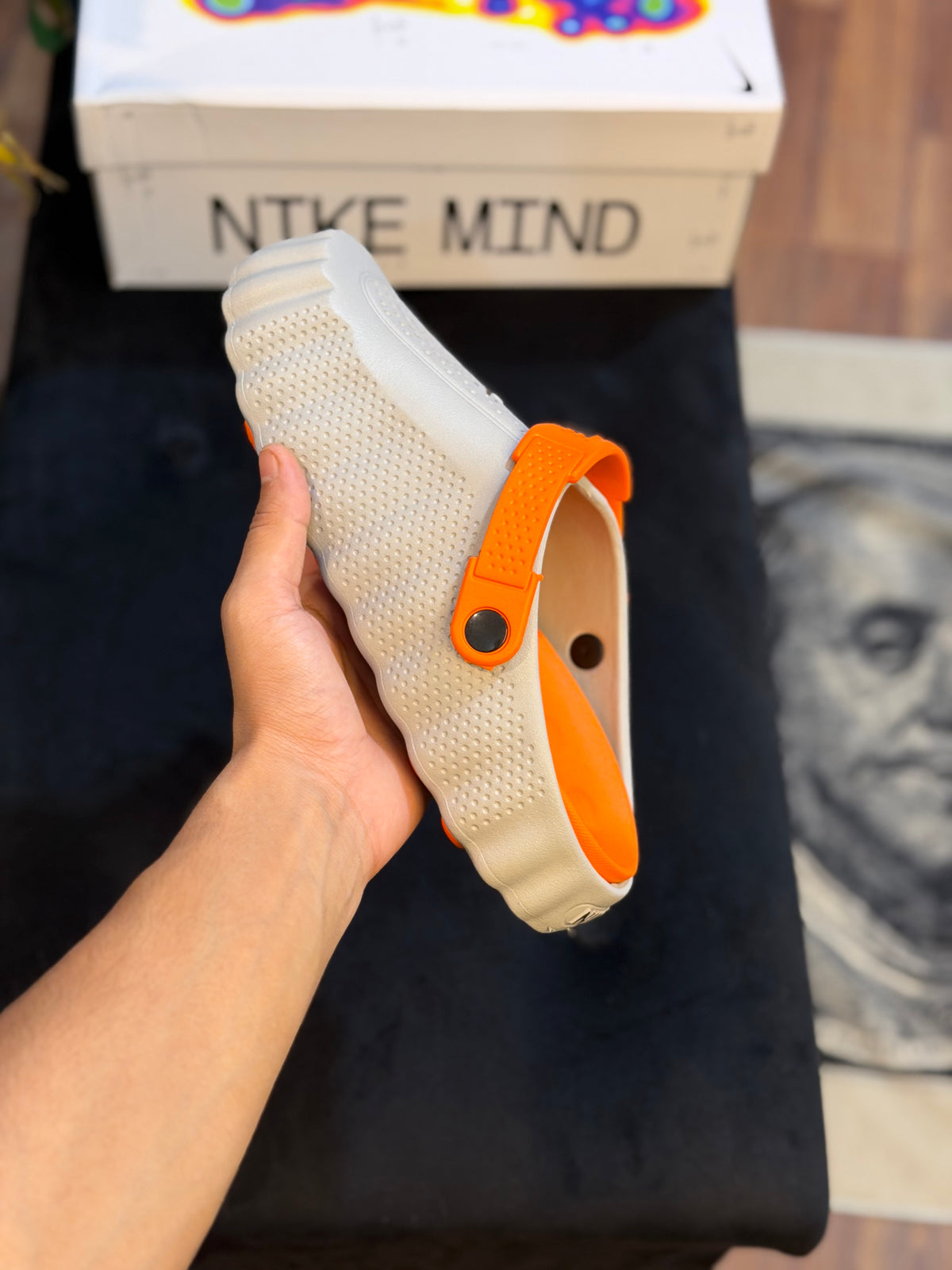 Nike Mind 001 Slide ( Grey/Orange )