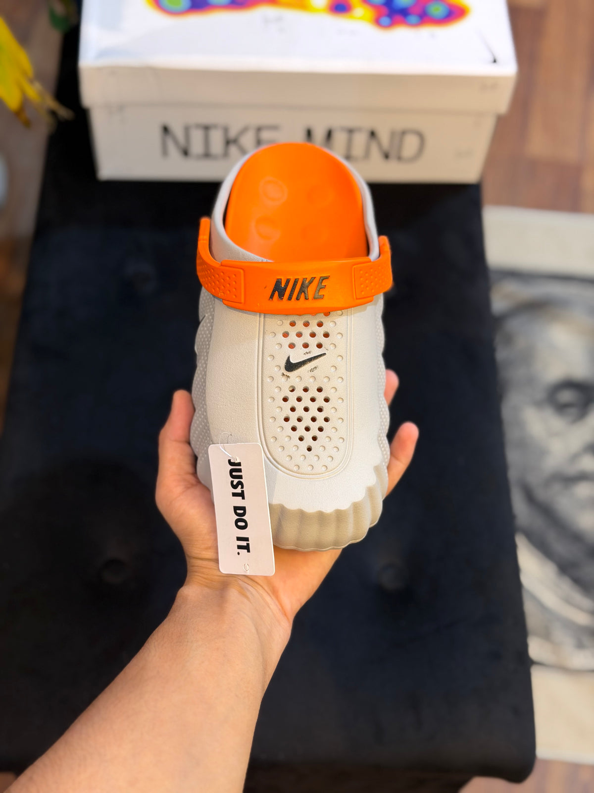 Nike Mind 001 Slide ( Grey/Orange )