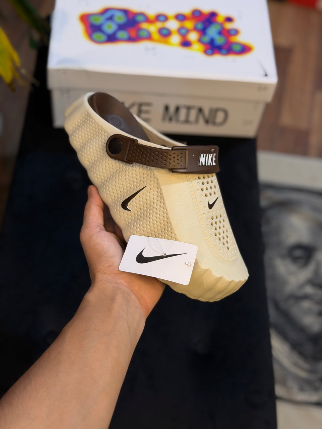 Nike Mind 001 Slide ( Cream/Brown )