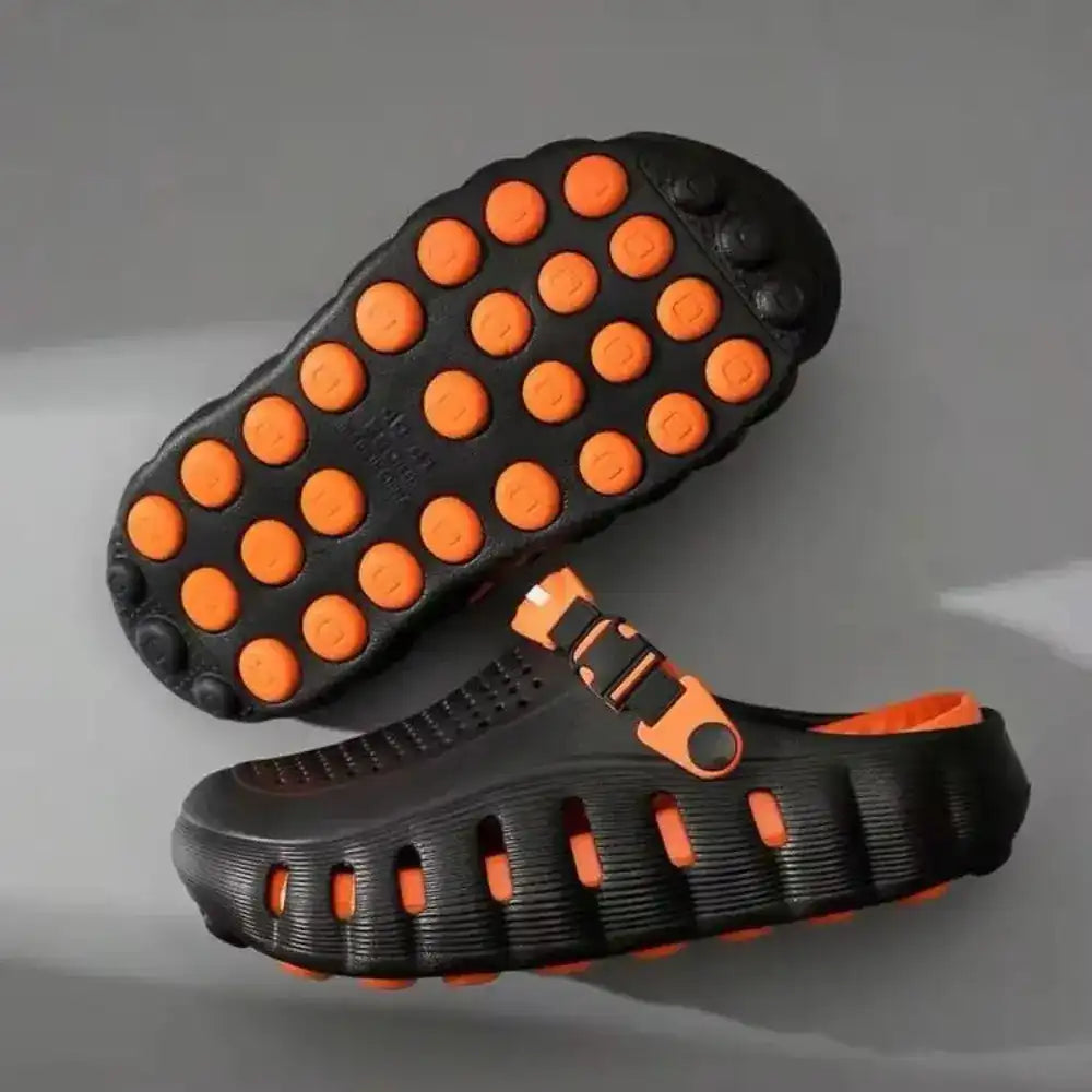 EVA Medicated Crocs ( black & Orange ) (PREMIUM +)