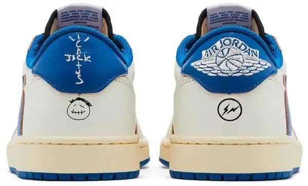 Jordan 1 Low X Travis Scott Fragment Sail Military Blue ( Premium Quality)