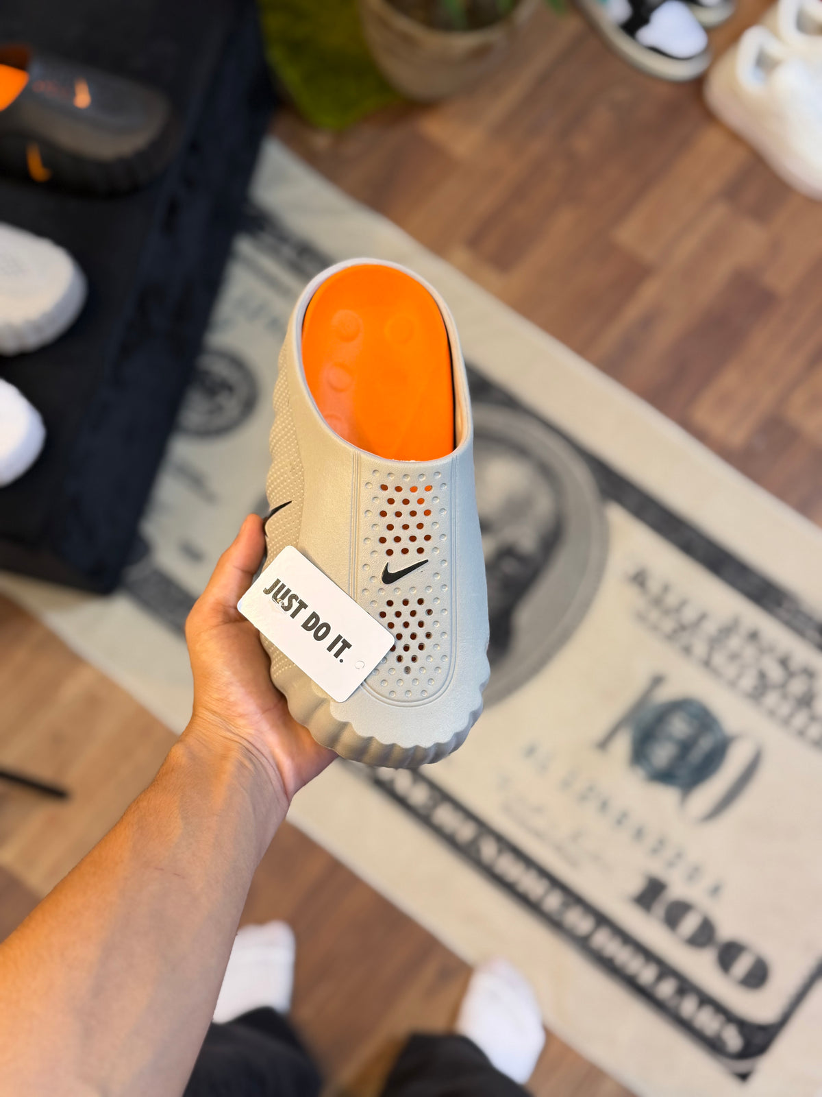 Nike Mind 001 Slide ( Grey/Orange )