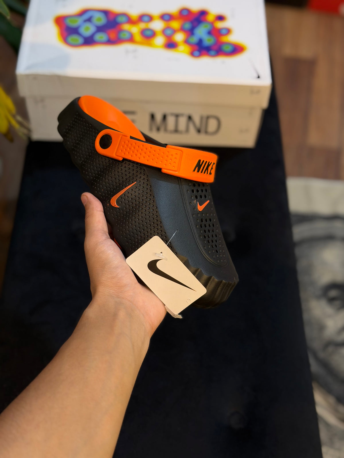 Nike Mind 001 Slide ( Black/Orange )