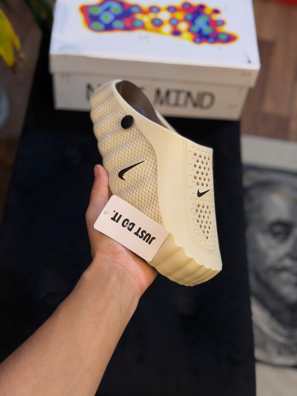 Nike Mind 001 Slide ( Cream/Brown )