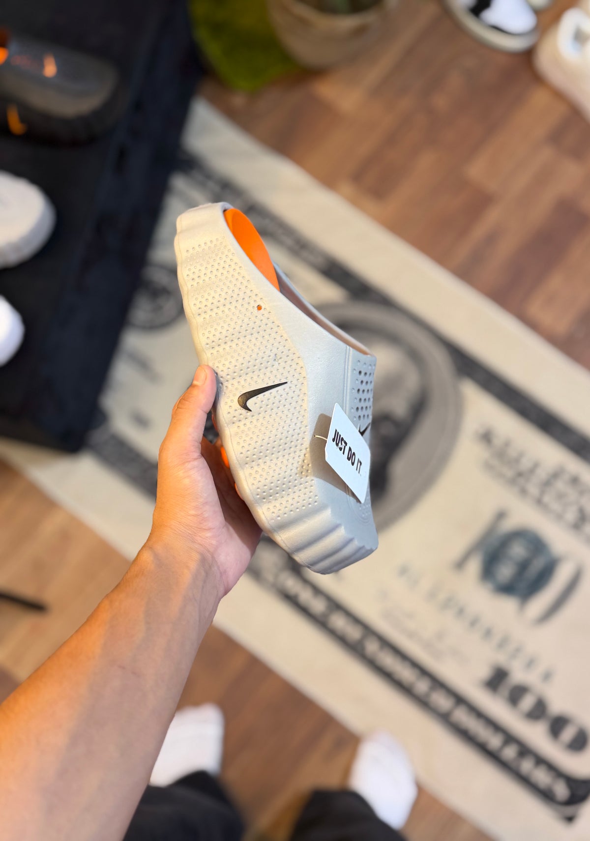 Nike Mind 001 Slide ( Grey/Orange )