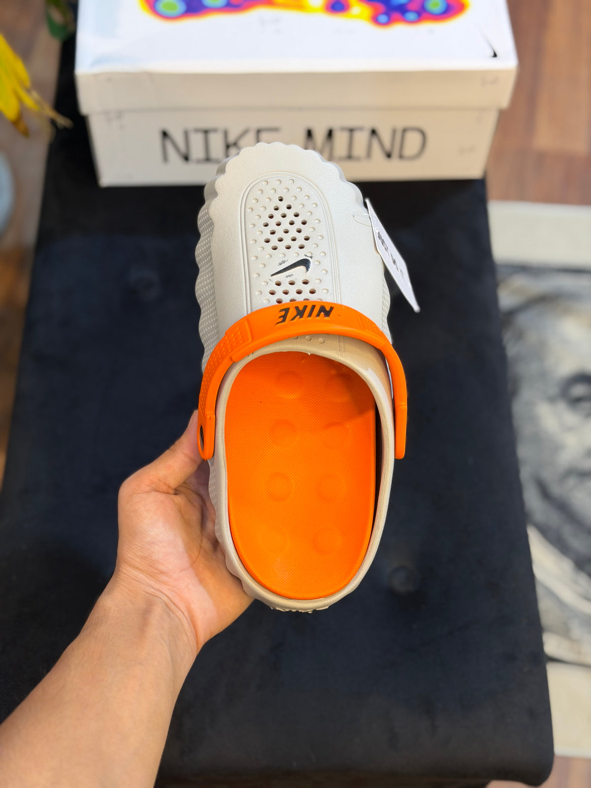 Nike Mind 001 Slide ( Grey/Orange )