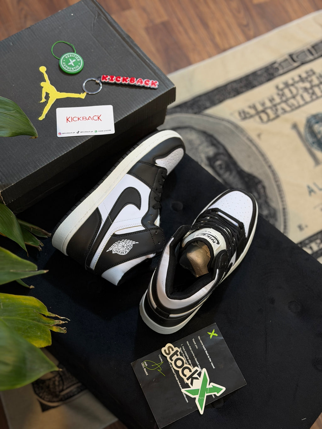 Jordan 1 High Panda ( Black ) ( Premium Packing )