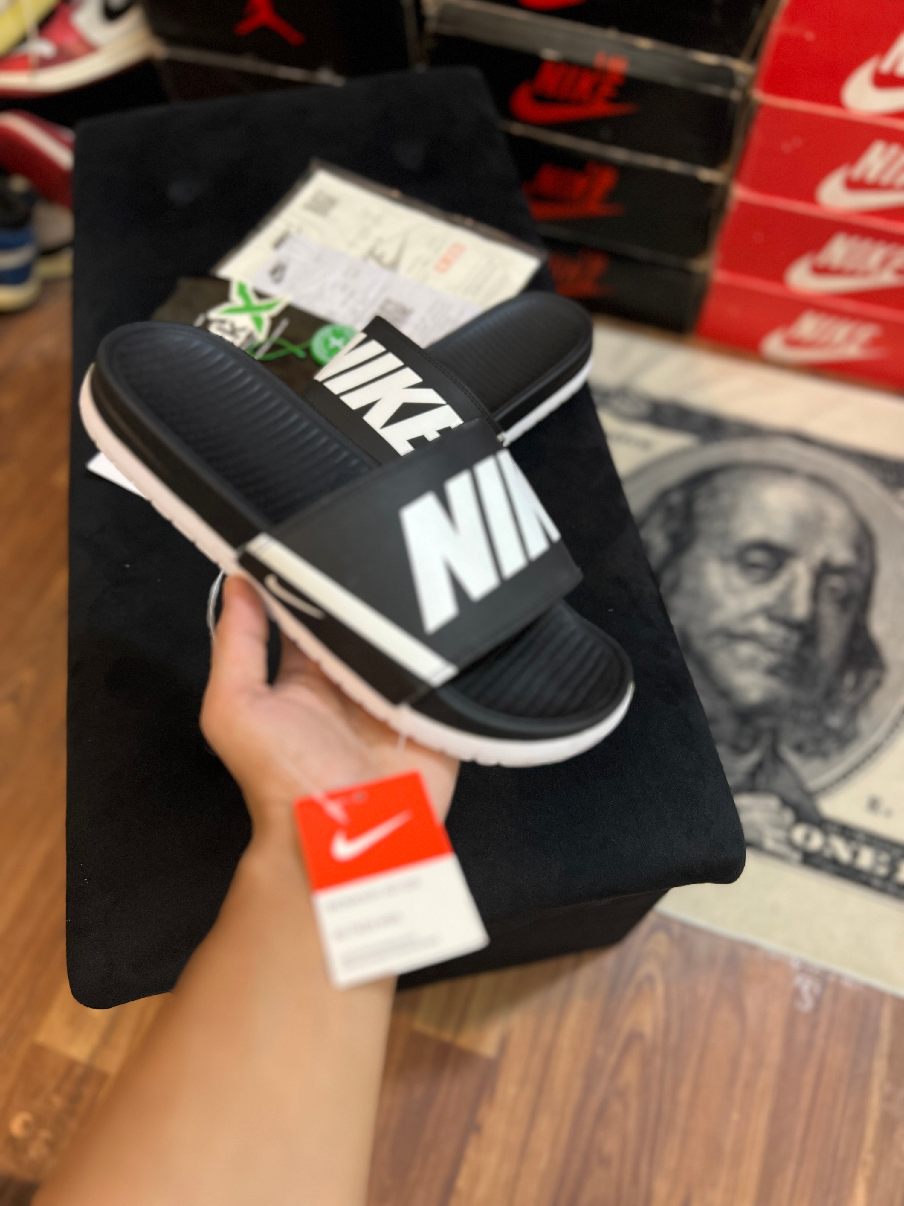 Nike Offcourt White & Black Slides (Premium +)