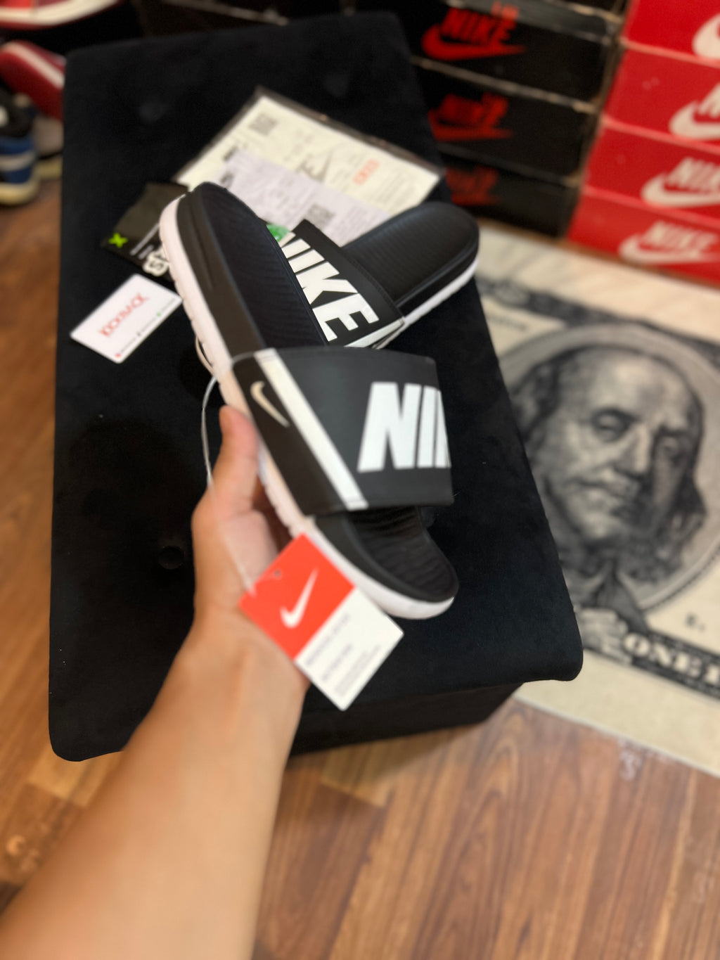 Nike Offcourt White & Black Slides (Premium +)