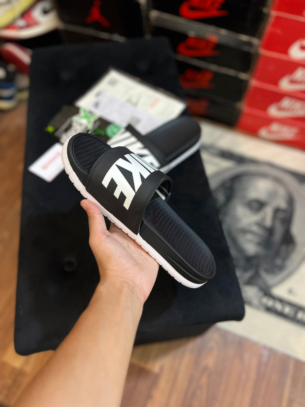 Nike Offcourt White & Black Slides (Premium +)