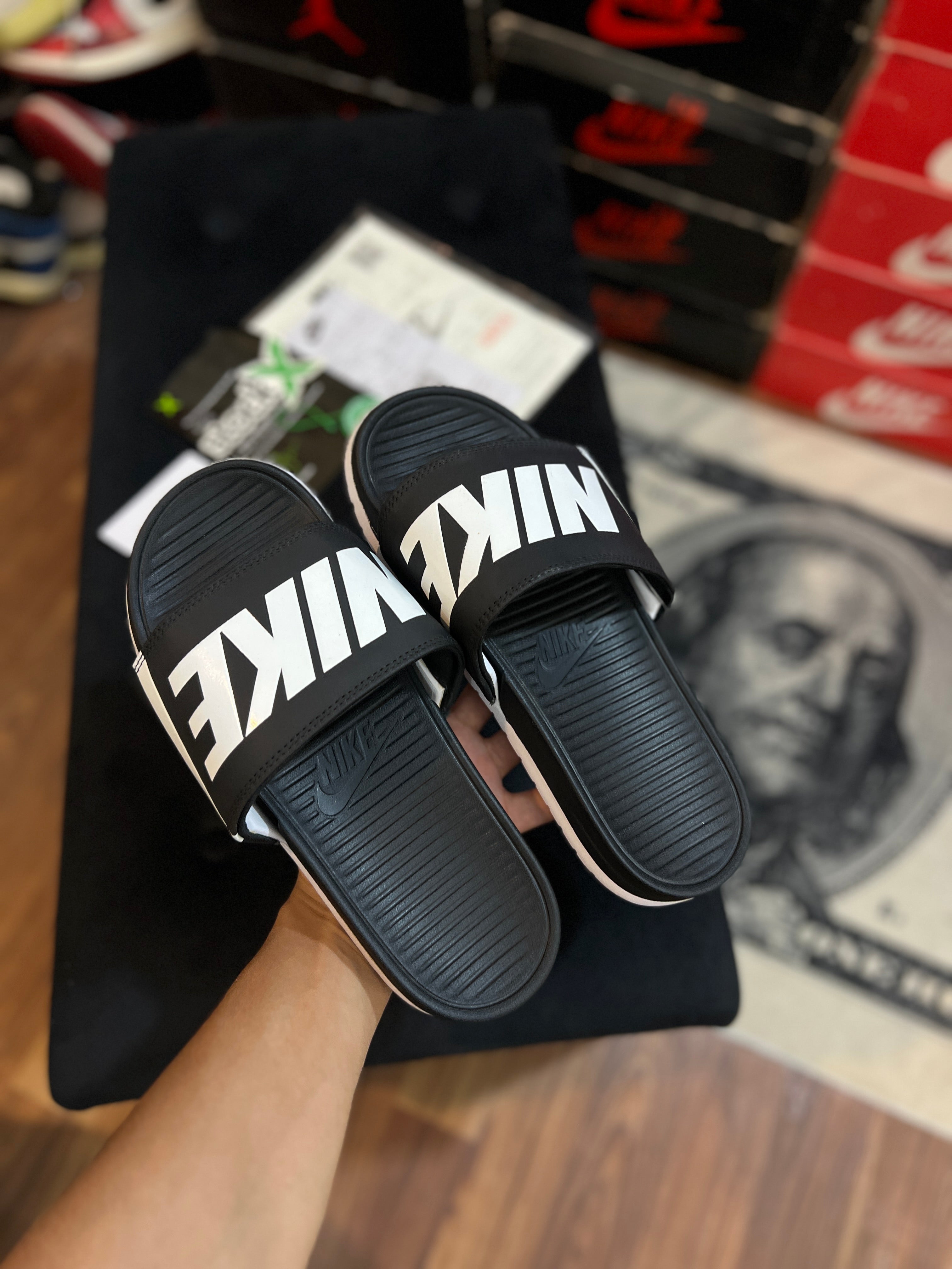 Nike Offcourt White & Black Slides (Premium +)